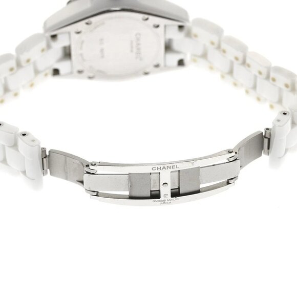 CHANEL J12 H0967 Diamond Bezel White Ceramic Date Quartz Ladies Watch_892264 - Picture 5 of 7